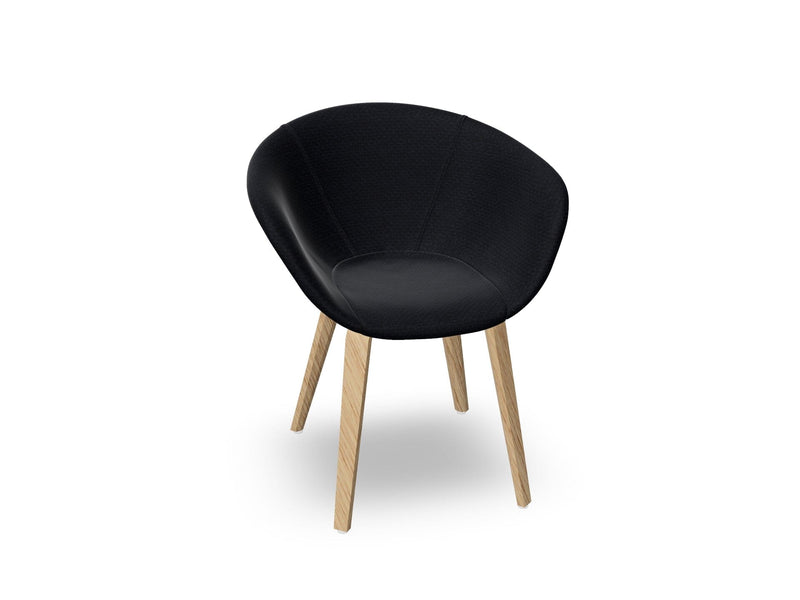 Duna 02 Wood Leg Chair With Full Upholstery Chairs Arper 
