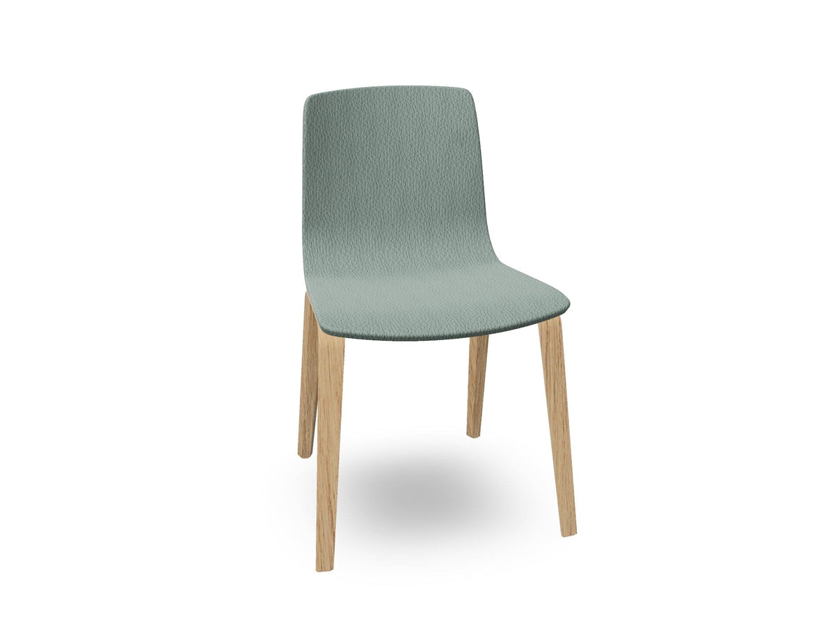 Aava 02-4 Wood Legs Chair With Fully Upholstered Chairs Arper 