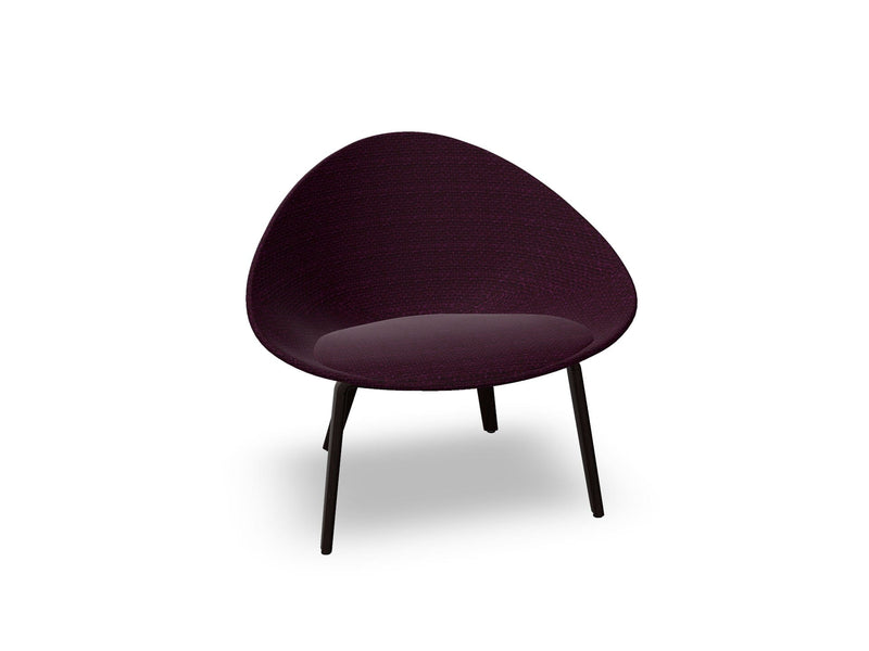 Adell 4 Leg Wood Lounge Chair With Fully Upholstered lounge chair Arper 