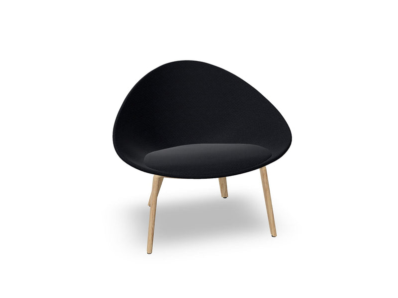 Adell 4 Leg Wood Lounge Chair With Fully Upholstered lounge chair Arper 