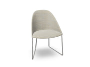 Cila Fully Upholstered Chair With Sled Base Chairs Arper 
