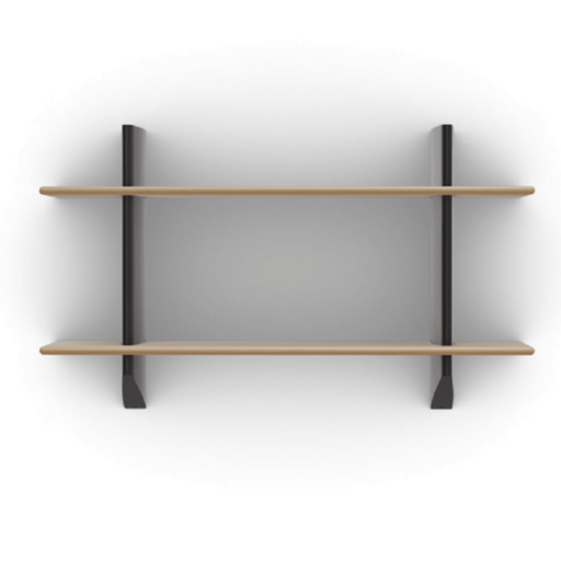 Rayonnage Mural Shelves Vitra Deep Black / Natural Solid Oak 