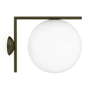 IC Lights Outdoor Wall Sconce Lighting Flos Large Deep Brown 