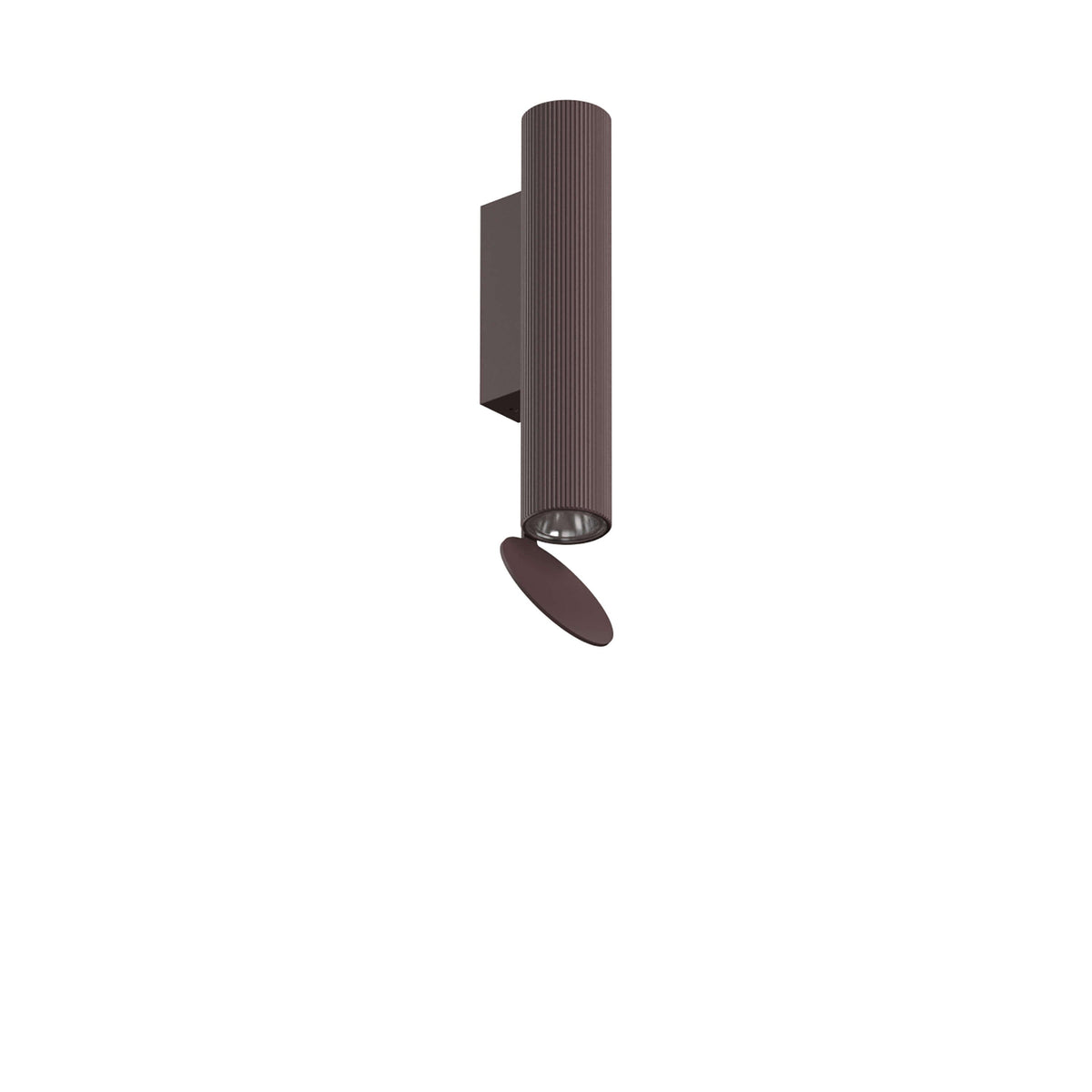 Flauta Riga Outdoor Wall Sconce Outdoor Lighting Flos Dark Brown 225mm / 8.9&quot; 2700K