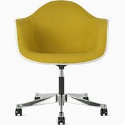 Eames Molded Upholstered Armchair with Task Base task chair herman miller 