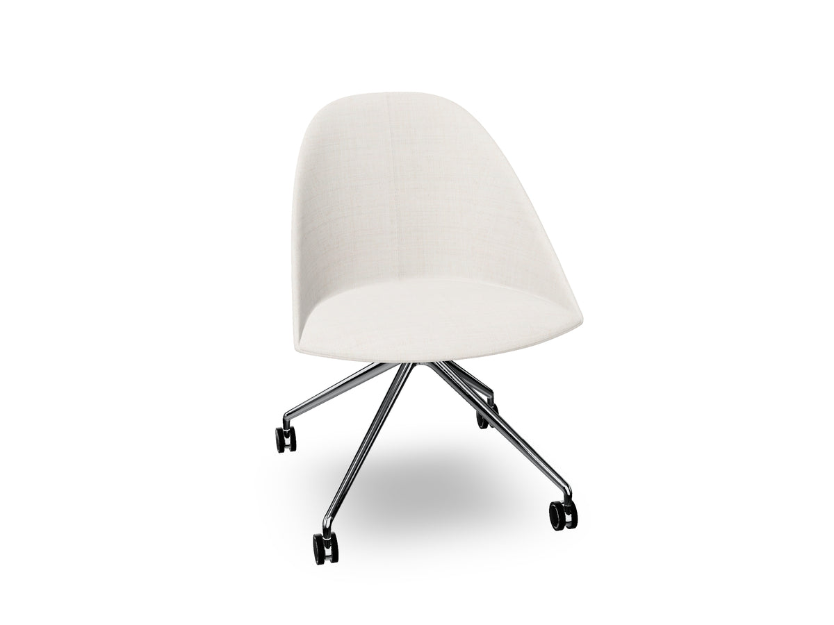 Cila Fully Upholtered Chair With Fixed Trestle Base