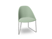 Cila Fully Upholstered Chair With Sled Base Chairs Arper 