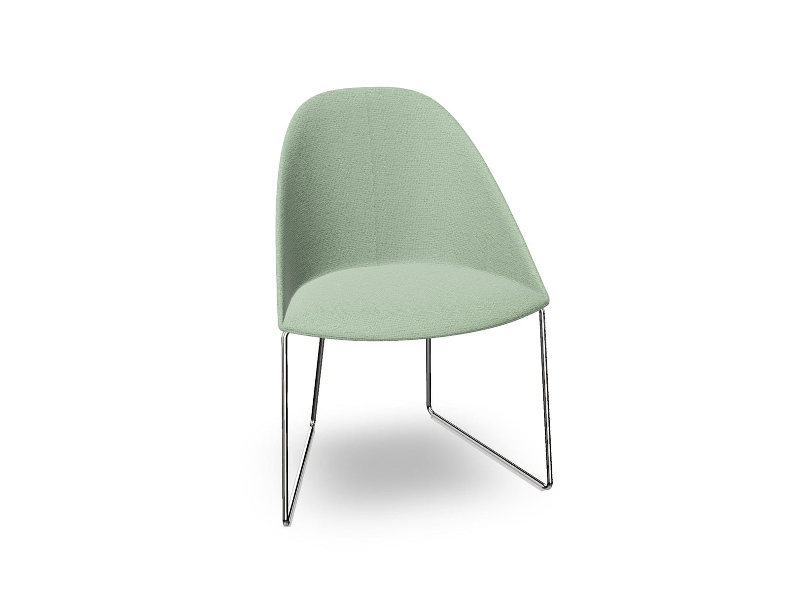 Cila Fully Upholstered Chair With Sled Base Chairs Arper 