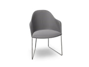 Cila Fully Upholstered Armchair With Sled Base Chairs Arper 