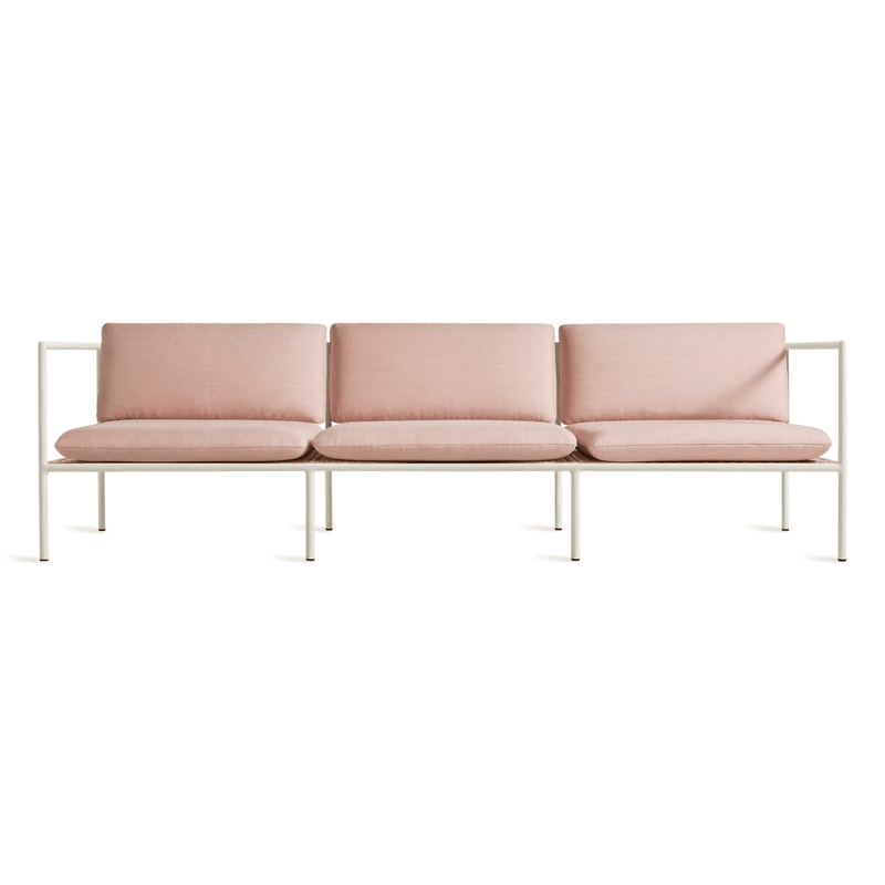 Dog Days Outdoor 3 Seat Sofa sofa BluDot Sunbrella Blush / White 