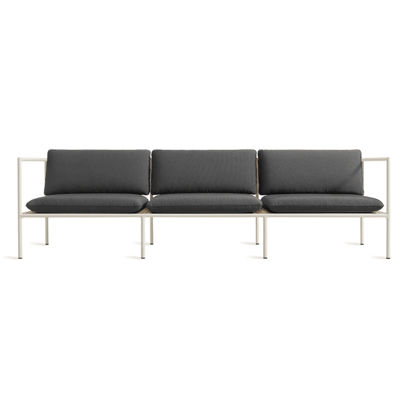 Dog Days Outdoor 3 Seat Sofa sofa BluDot Sunbrella Coal / White 