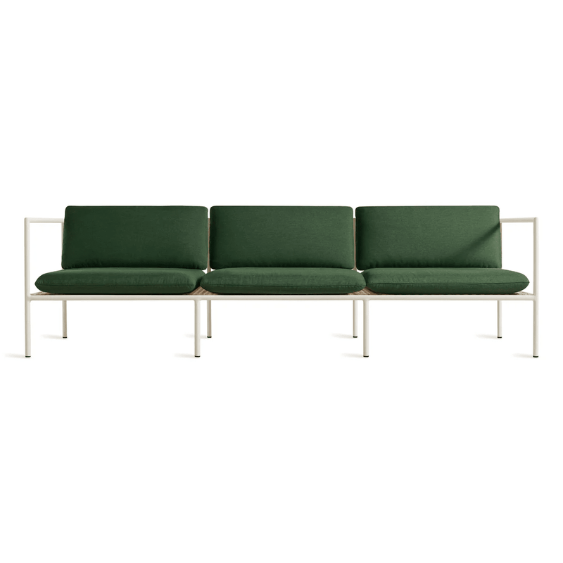 Dog Days Outdoor 3 Seat Sofa sofa BluDot Sunbrella Ivy / White 