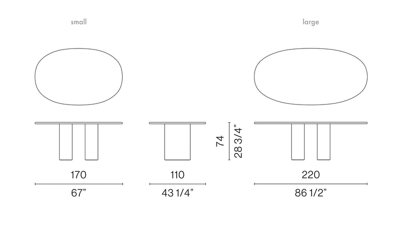 Dolmen Table table Cappellini 