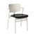 Domus Chair lounge chair Artek White Stained Birch Frame Finish / Black Leather Prestige Seat 