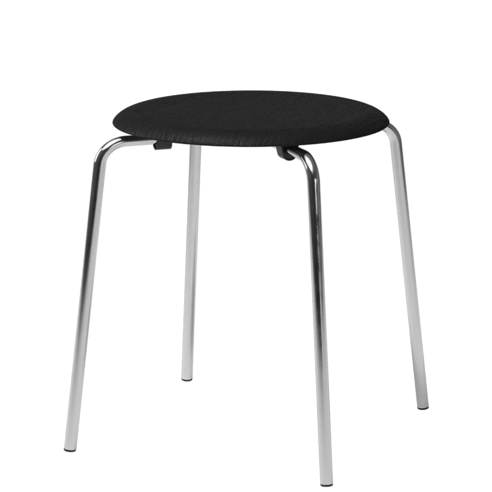 Dot Stool Stools Fritz Hansen Black coloured ash & chromed base 