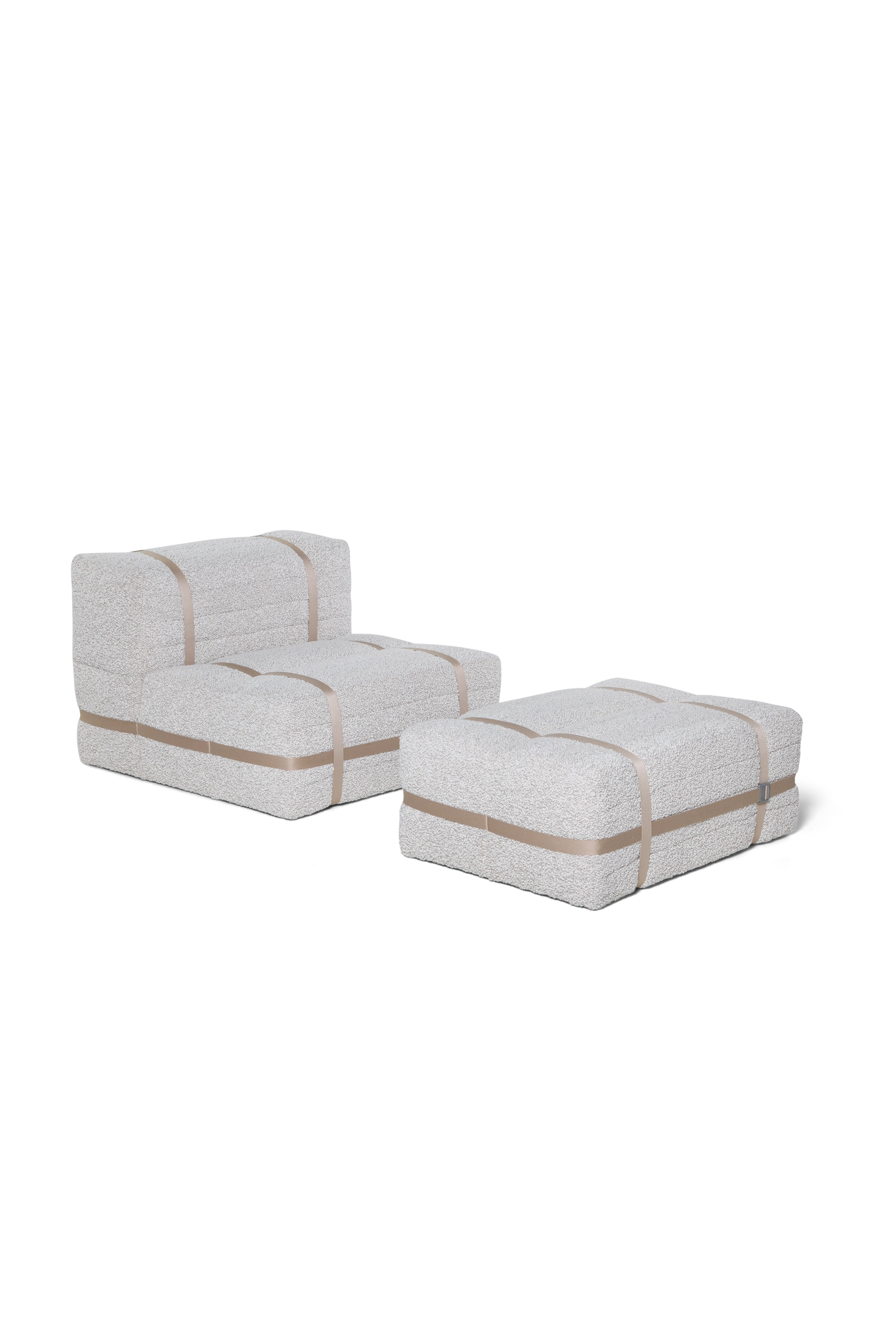 Haybale Lounge Chair with Footstool