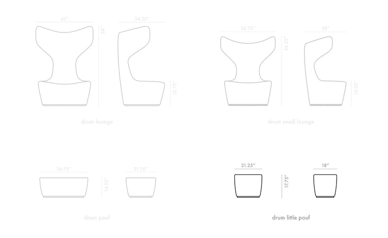 Drum Little Pouf Pouf Cappellini 