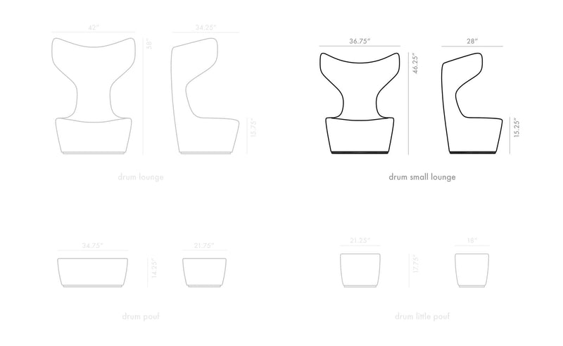 Drum Small Lounge lounge chairs Cappellini 