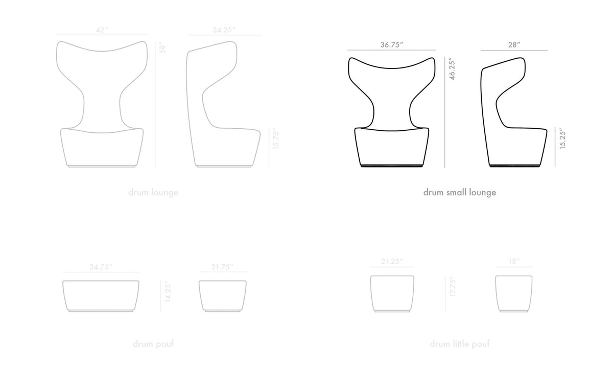 Drum Small Lounge lounge chairs Cappellini 