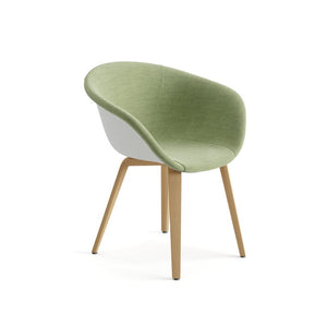 Duna 02 Wood Leg Chair With Front Upholstery Chairs Arper 