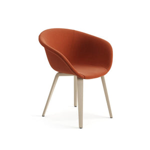 Duna 02 Wood Leg Chair With Full Upholstery Chairs Arper 