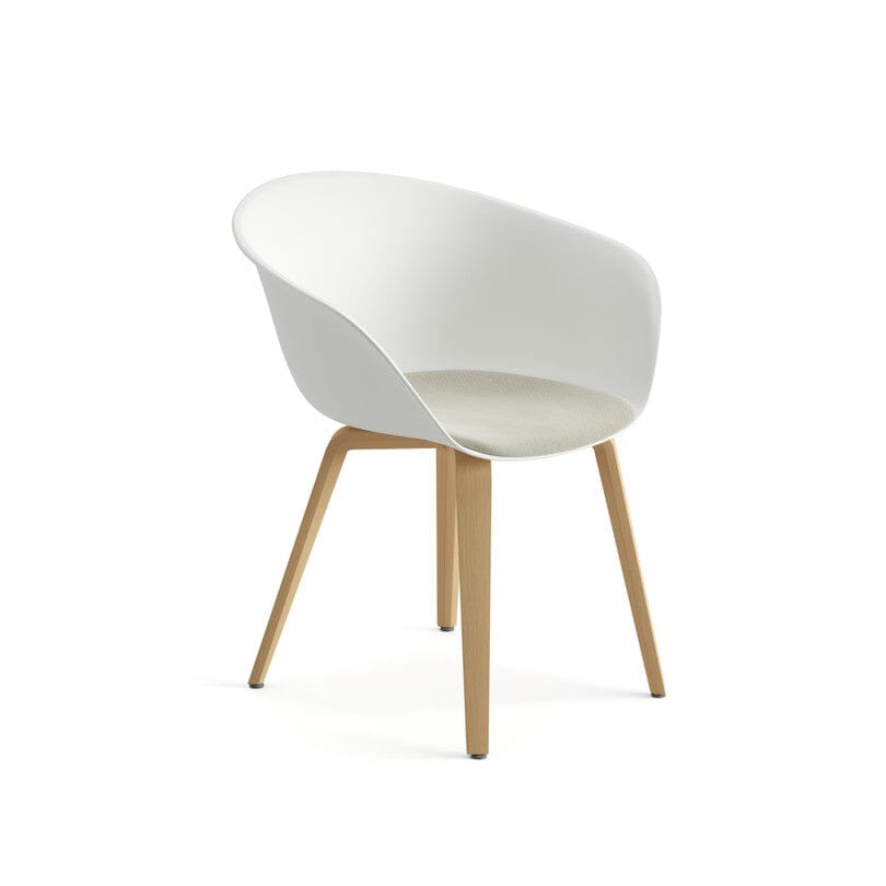 Duna 02 Wood Leg Chair With Seat Cushion Chairs Arper 