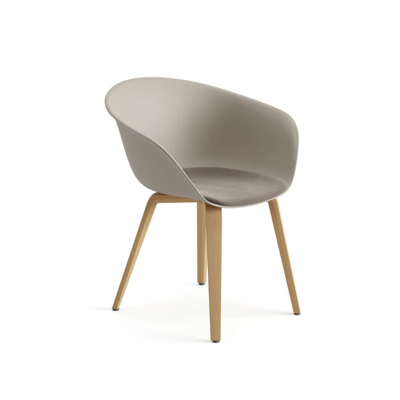 Duna 02 Wood Leg Chair With Seat Cushion Chairs Arper 