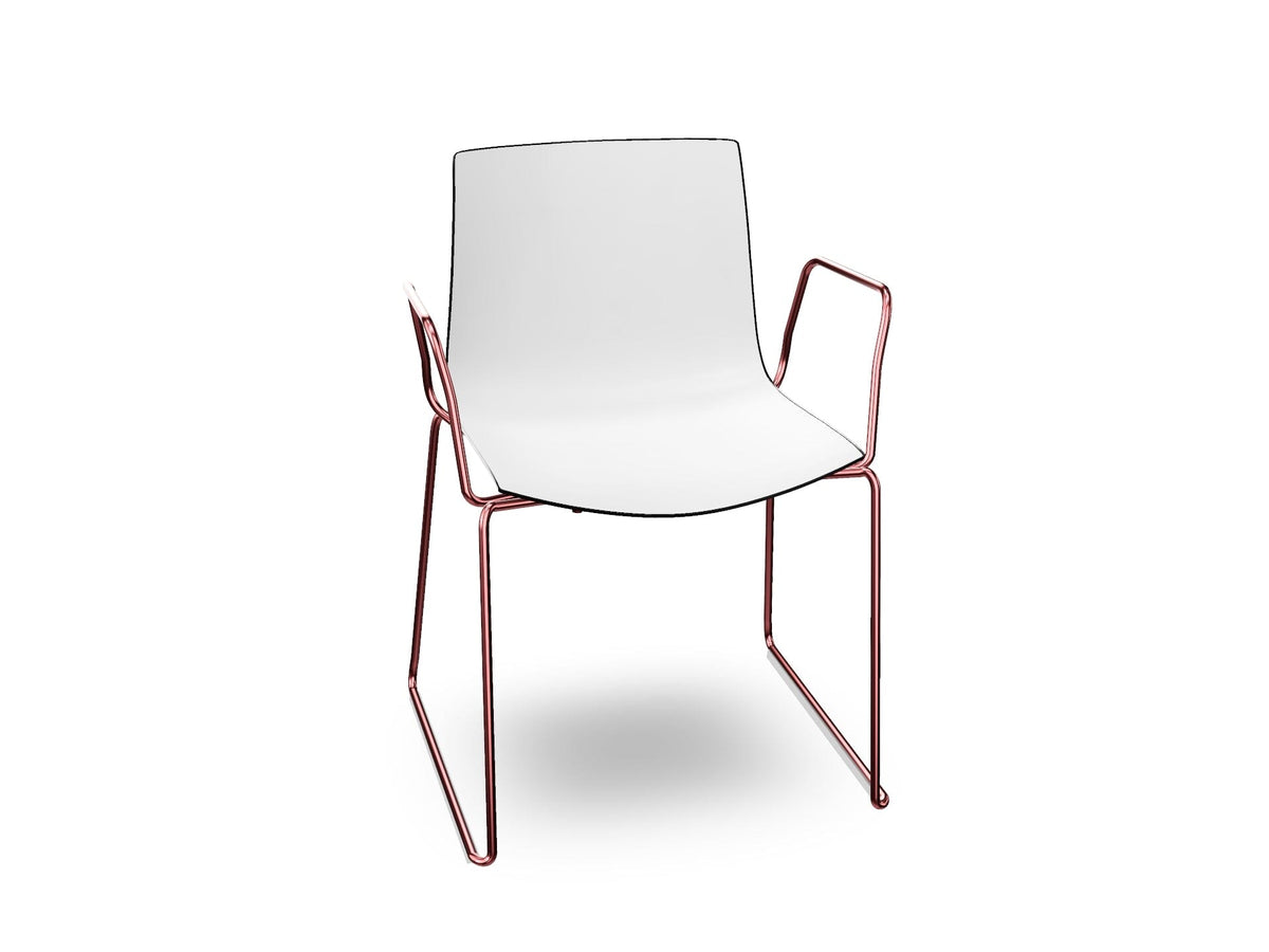 Catifa 46 Polypropylene Bi-Color Sled Base Chair Side/Dining Arper 