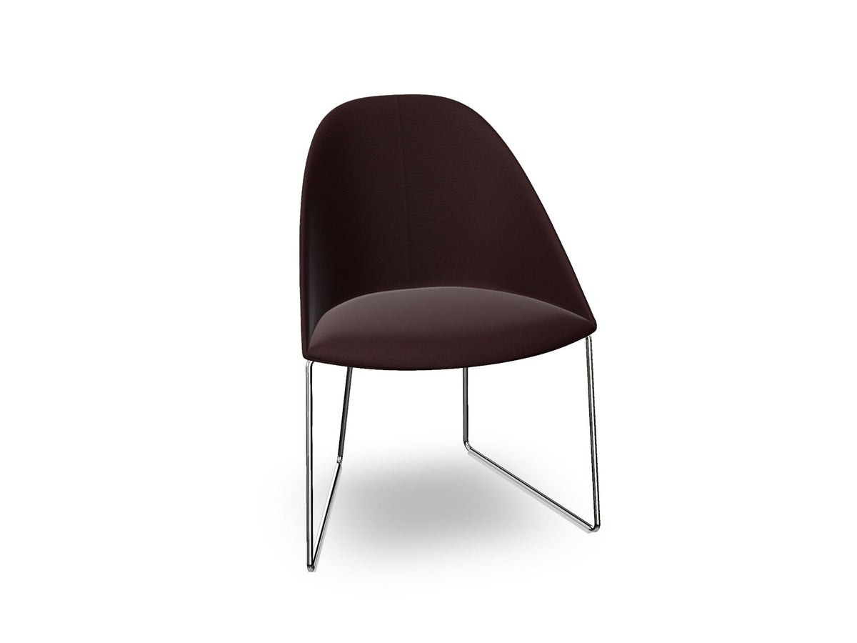 Cila Fully Upholstered Chair With Sled Base Chairs Arper 