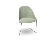 Cila Fully Upholstered Chair With Sled Base Chairs Arper 