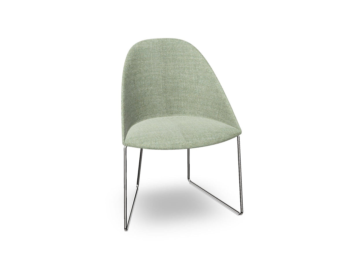 Cila Fully Upholstered Chair With Sled Base Chairs Arper 