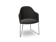 Cila Fully Upholstered Armchair With Sled Base Chairs Arper 