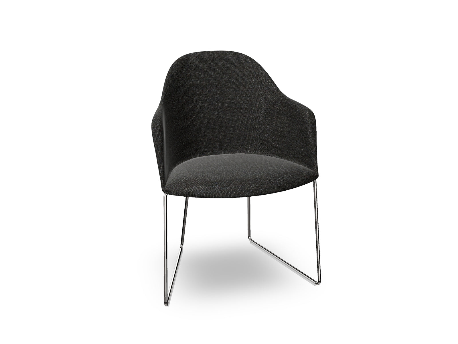 Cila Fully Upholstered Armchair With Sled Base