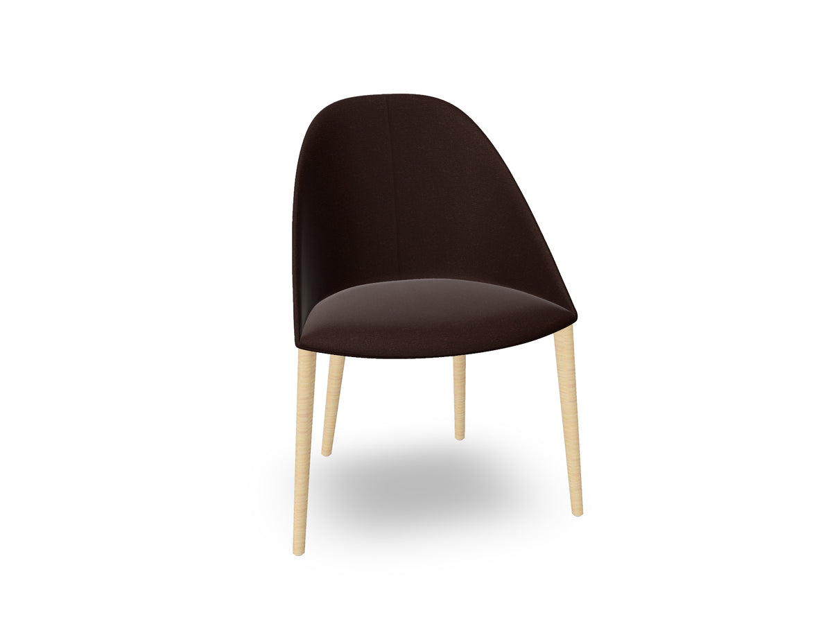 Cila Fully Upholstered Chair With Timber Oak Four-leg Base