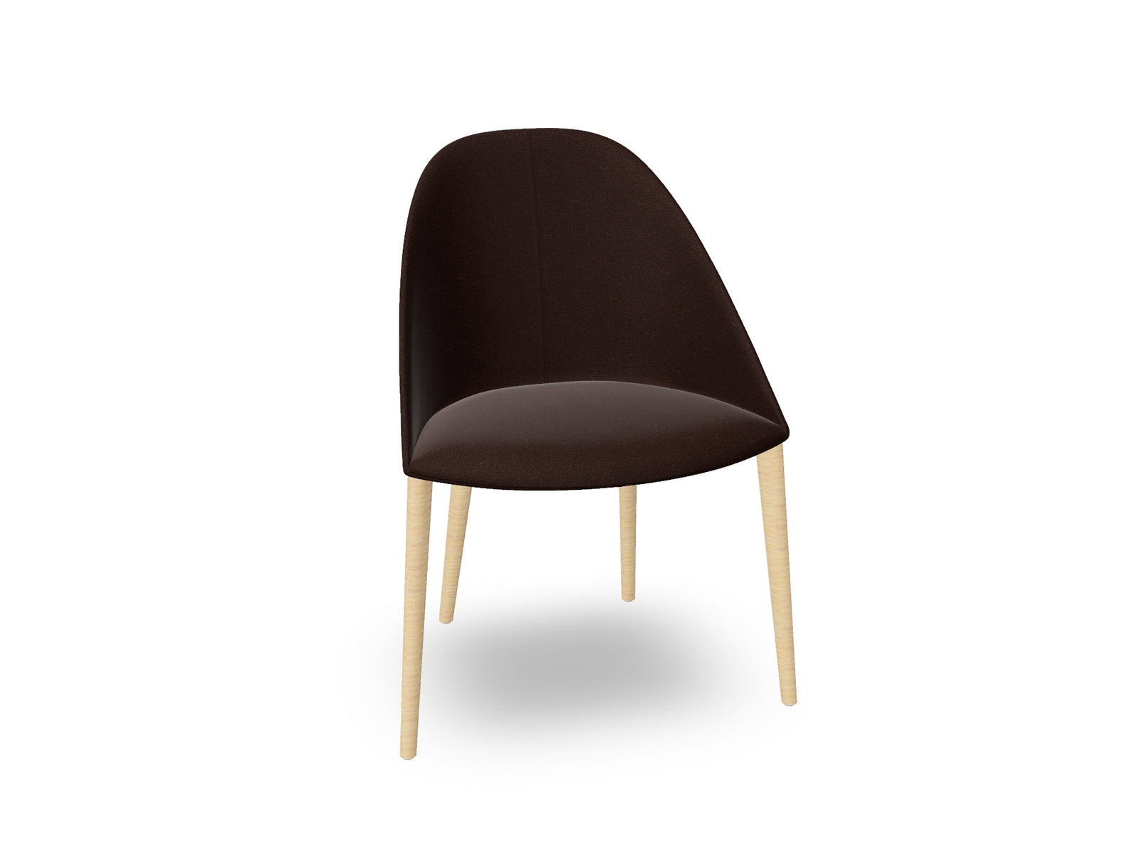 Cila Fully Upholstered Chair With Timber Oak Four-leg Base