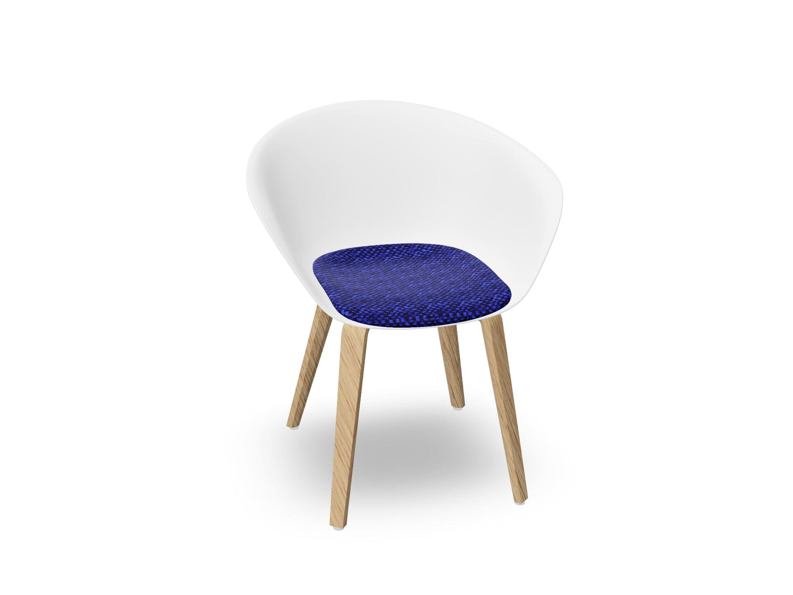 Duna 02 Wood Leg Chair With Seat Cushion Chairs Arper 