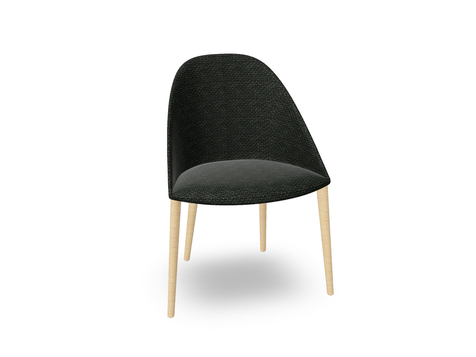 Cila Fully Upholstered Chair With Timber Oak Four-leg Base