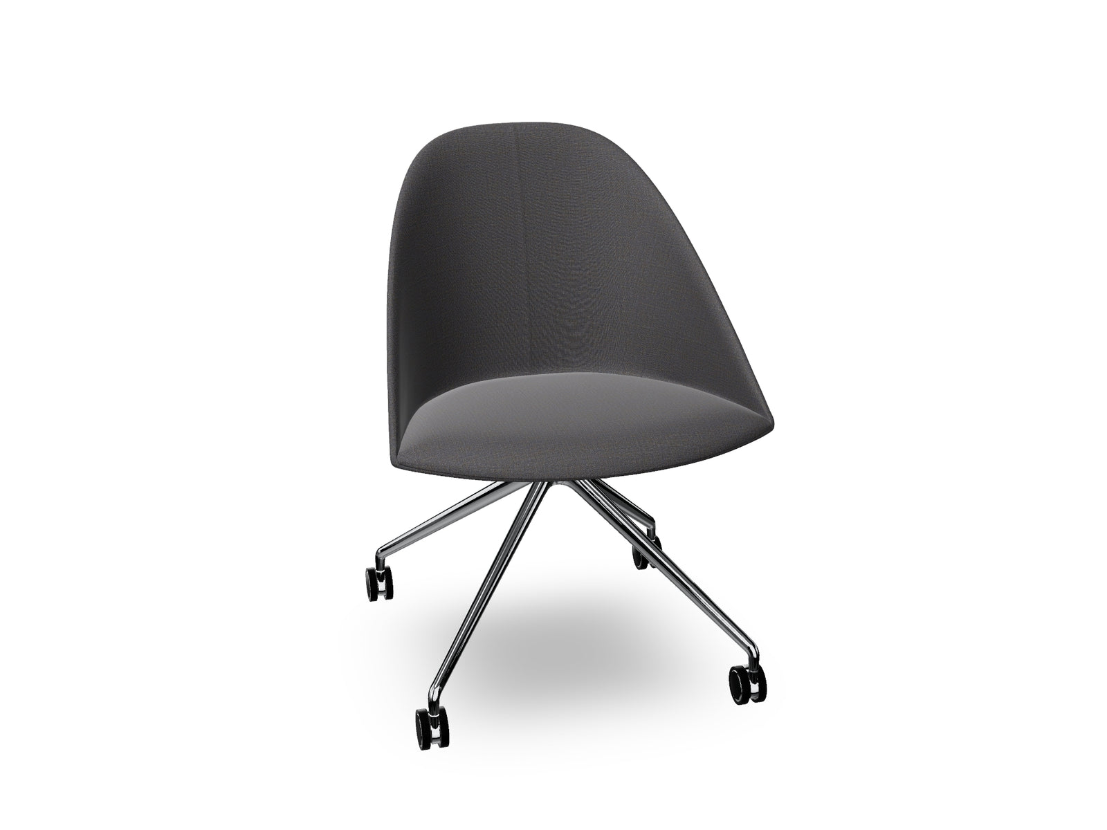 Cila Fully Upholtered Chair With Fixed Trestle Base