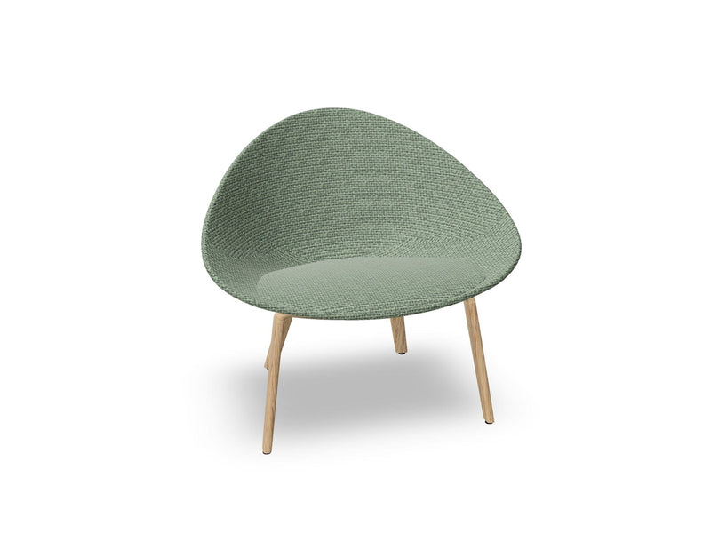Adell 4 Leg Wood Lounge Chair With Fully Upholstered lounge chair Arper 