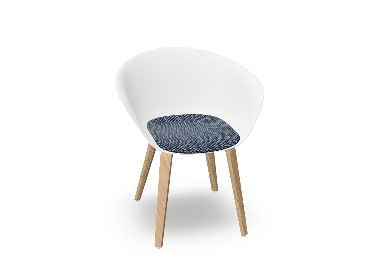 Duna 02 Wood Leg Chair With Seat Cushion Chairs Arper 