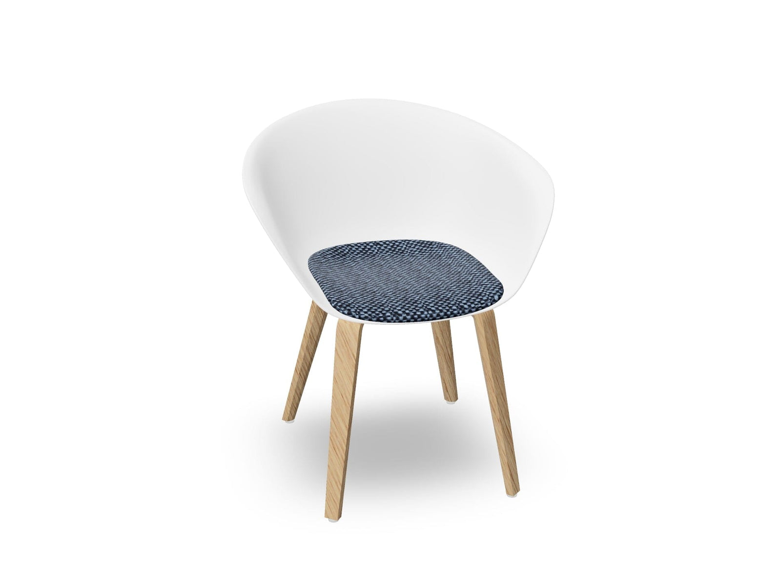 Duna 02 Wood Leg Chair With Seat Cushion Chairs Arper 
