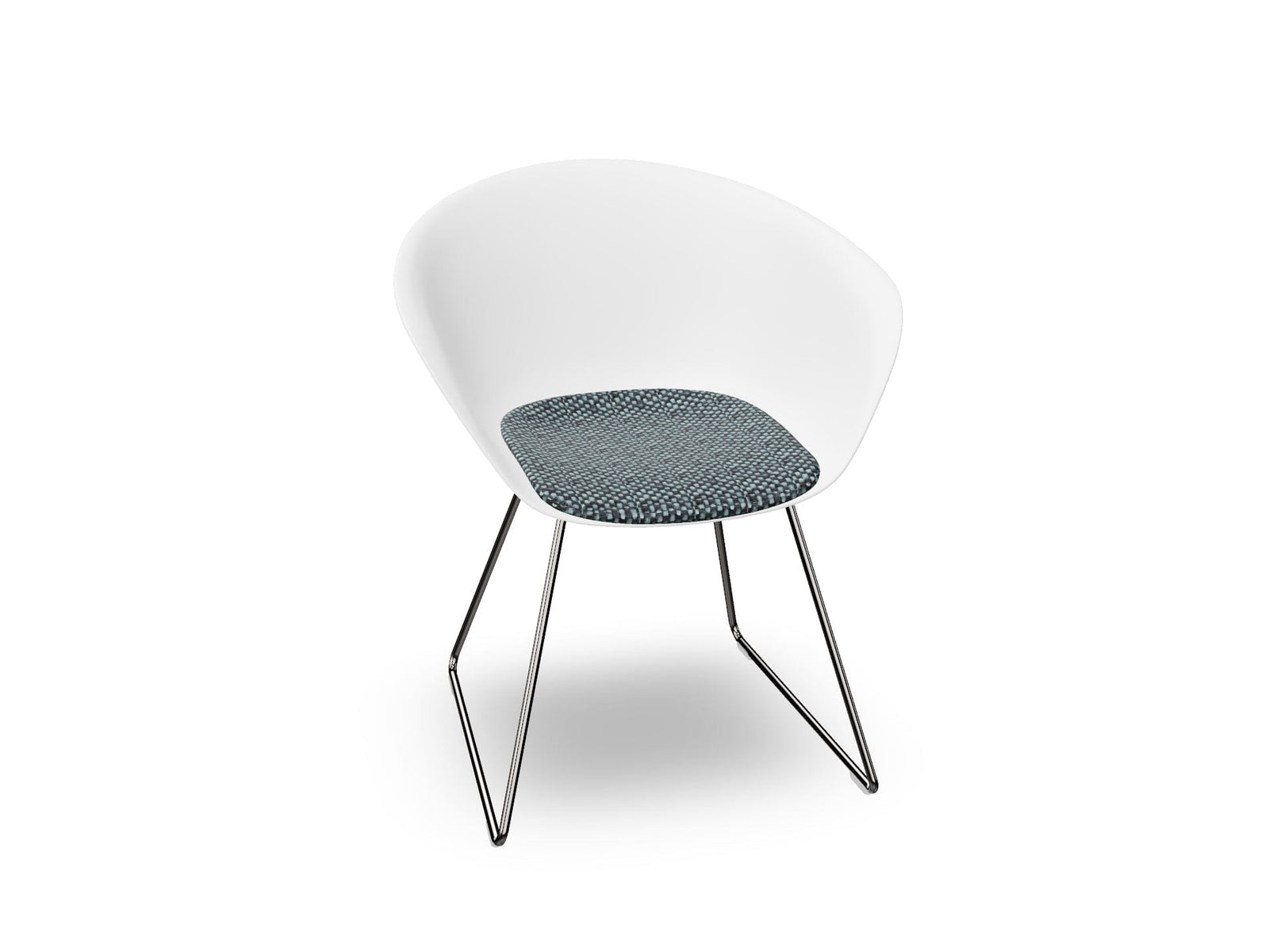 Duna 02 Sled Base Chair With Seat Cushion Chairs Arper 