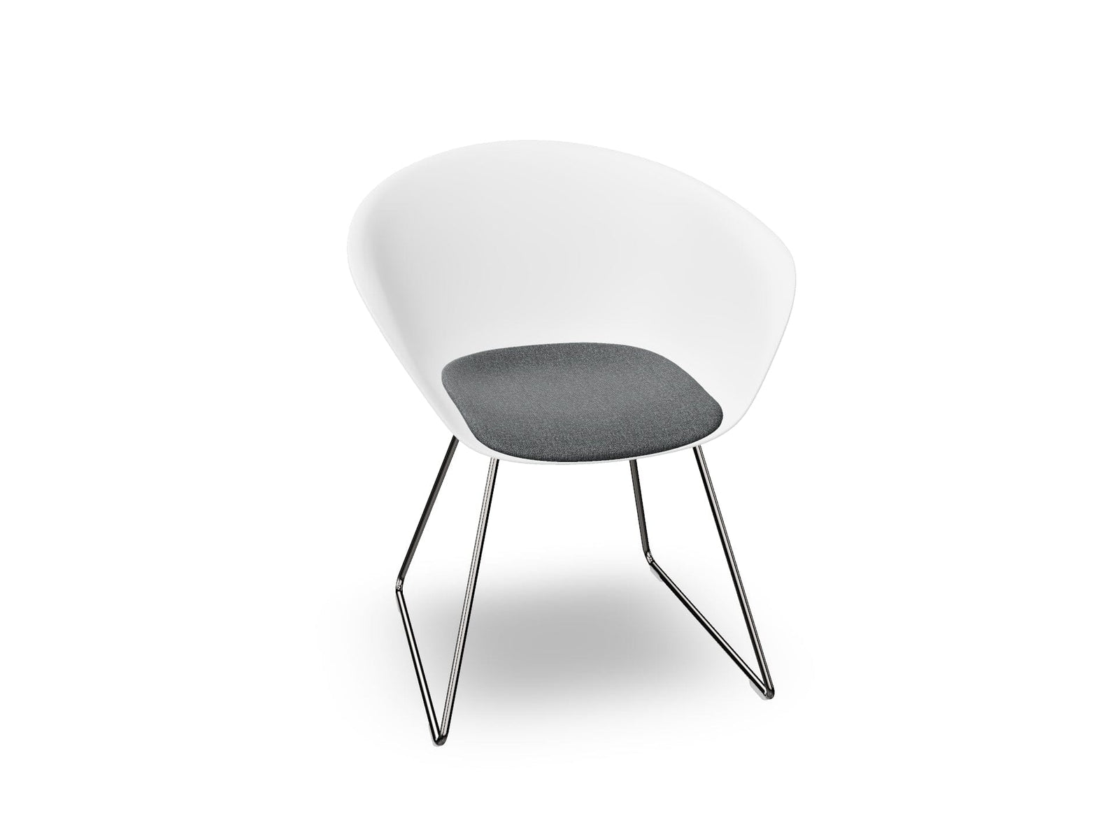 Duna 02 Sled Base Chair With Seat Cushion Chairs Arper 