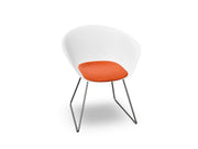 Duna 02 Sled Base Chair With Seat Cushion Chairs Arper 