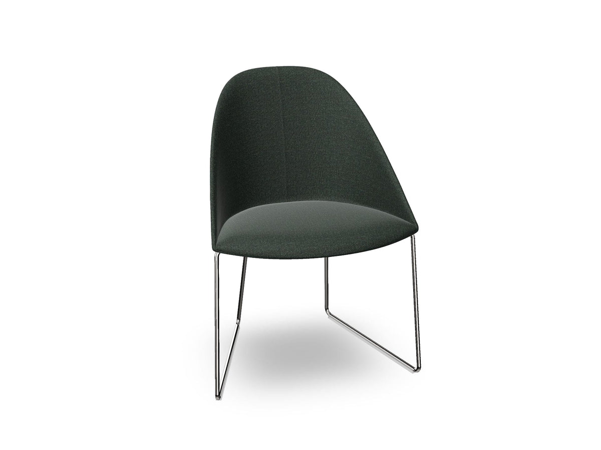 Cila Fully Upholstered Chair With Sled Base Chairs Arper 