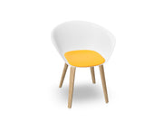 Duna 02 Wood Leg Chair With Seat Cushion Chairs Arper 