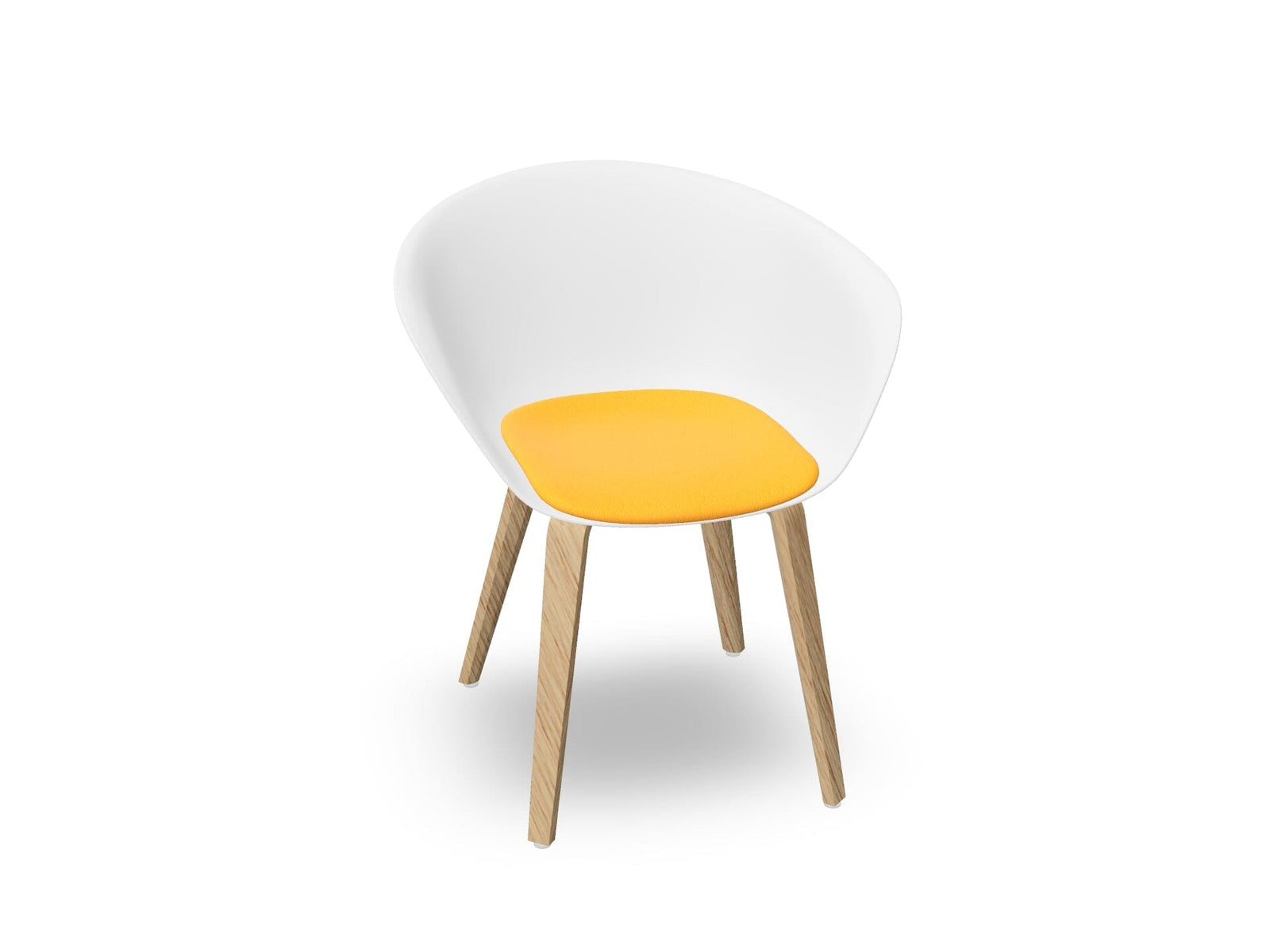 Duna 02 Wood Leg Chair With Seat Cushion Chairs Arper 
