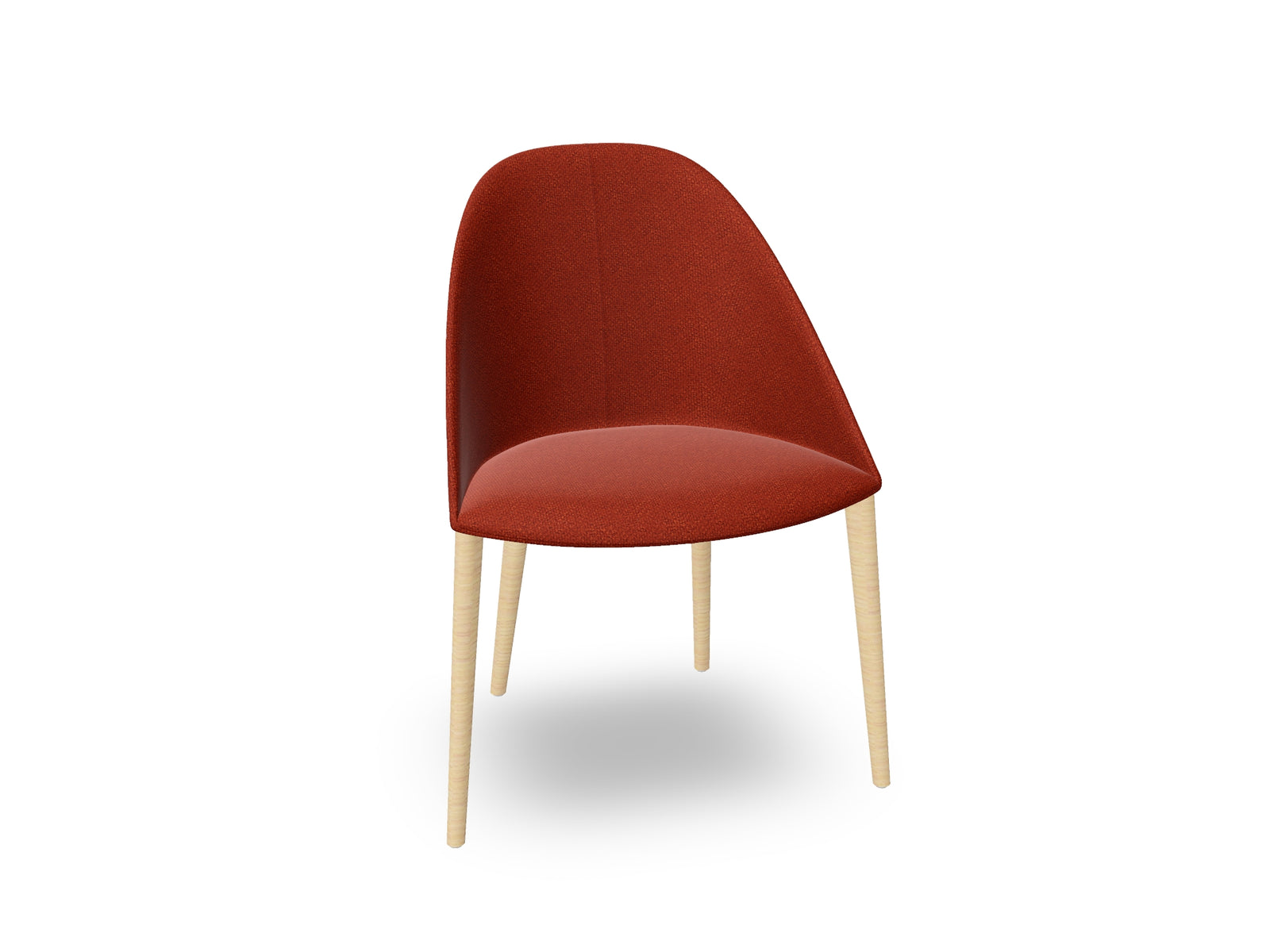 Cila Fully Upholstered Chair With Timber Oak Four-leg Base