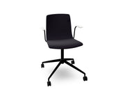 Aava 02 Fixed Trestle Base Chair With Fully Upholstered Chairs Arper 