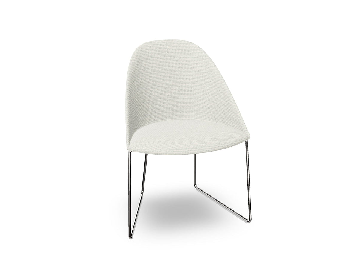 Cila Fully Upholstered Chair With Sled Base Chairs Arper 